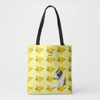 Whippet und gelbe Rosen [MED] Tasche