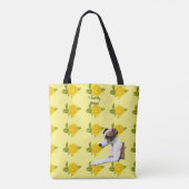 Whippet und gelbe Rosen [MED] Tasche (Rückseite)