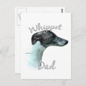 Whippet Vater 2 Postkarte (Vorne/Hinten)
