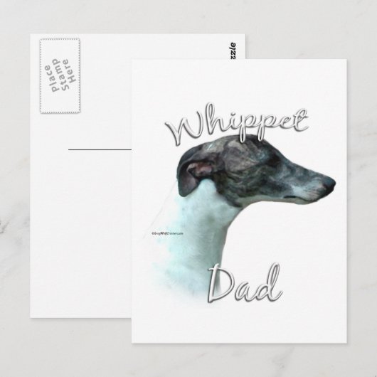 Whippet Vater 2 Postkarte (Vorne/Hinten)