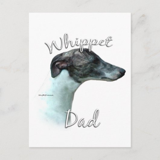 Whippet Vater 2 Postkarte (Vorderseite)
