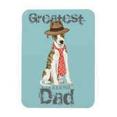 Whippet-Vater Magnet (Vertikal)