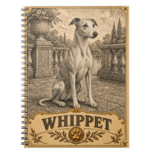 Whippet, Vintage Heritage Hund Notizblock