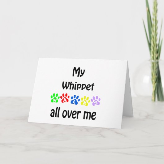 Whippet Walks Design Feiertagskarte (Vorderseite)