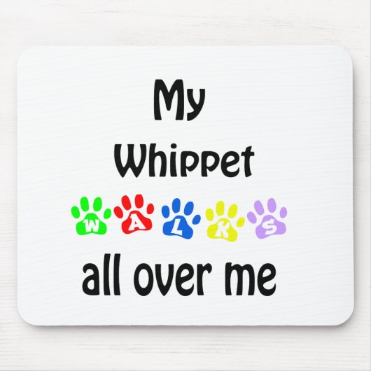 Whippet Walks Design Mousepad (Vorne)