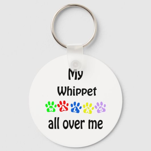 Whippet Walks Design Schlüsselanhänger (Vorderseite)