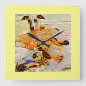 Whippet Wanduhr (Vorderseite)