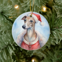 Whippet-Weihnachtsschmuck - Festliches Weihnachtsf