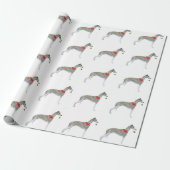 Whippet Weihnachtsverpackungs-Papier-Weiß Geschenkpapier (Ungerollt)