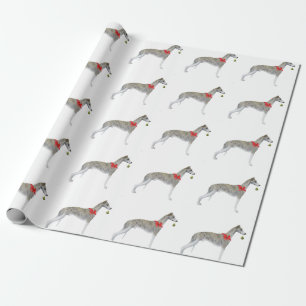Whippet Weihnachtsverpackungs-Papier-Weiß Geschenkpapier