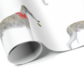 Whippet Weihnachtsverpackungs-Papier-Weiß Geschenkpapier (Rolleneckpunkt)