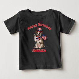 Whippet-Welpe (2i) Patriotisches Kinder-T-Shirt Baby T-shirt