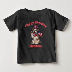 Whippet-Welpe (2i) Patriotisches Kinder-T-Shirt Baby T-shirt