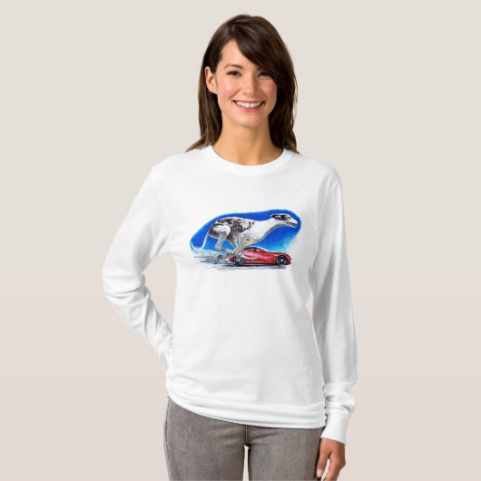 Whippet Women Long Sleeve T - Shirt (Vorne ganz)