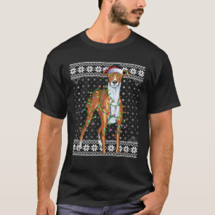 Whippet Xmas Ugly Sweater Lighting Whippet Hunde C T-Shirt