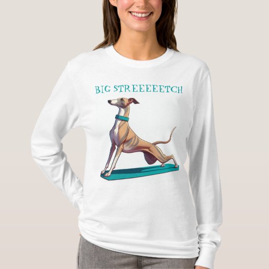 Whippet Yoga T-Shirt (Vorderseite)