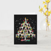 Whippets Christmas Tree Funny Whippets Lover Chris Karte (Gelbe Blume)