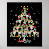Whippets Christmas Tree Funny Whippets Lover Chris Poster (Vorne)