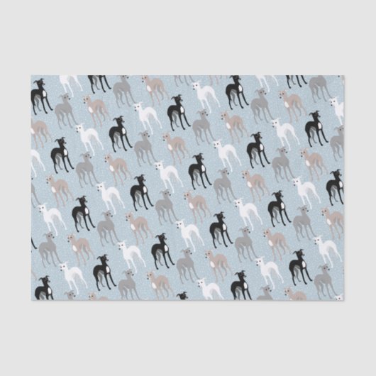 Whippets oder italienisches Greyhounds-Tissue Seidenpapier (Vorderseite)