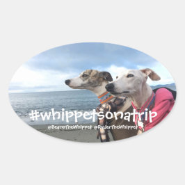 #whippetsonatrip in WA Ovaler Aufkleber