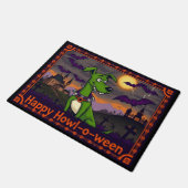Whippetstein Frohes Howl-o-ween Fußmatte (Schrägansicht)
