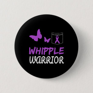 Whipple Warrior Lila Ribbon Bauchspeicheldrüsenkre Button