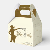 Whips & Wine Cowgirl Brautparty Geschenkschachtel (Vorderseite)