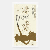 Whips & Wine Cowgirl Brautparty Serviette (Vorderseite)