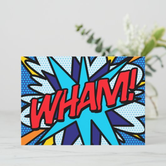 WHIRE Your Message Speech Bubble Fun Retro Ankündigung (Stehend Vorderseite)