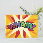 WHIRE Your Message Speech Bubble Fun Retro Ankündigung (Stehend Vorderseite)