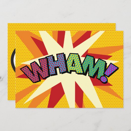 WHIRE Your Message Speech Bubble Fun Retro Ankündigung (Vorne/Hinten)