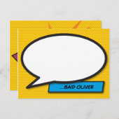 WHIRE Your Message Speech Bubble Fun Retro Postkarte (Vorne/Hinten)