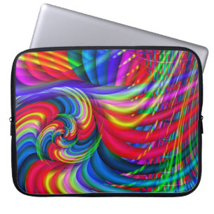 Whirl-abstrakte moderne Fraktal-Kunst Laptopschutzhülle