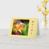 "Whirl" Geburtstagskarte Karte (Gelbe Blume)