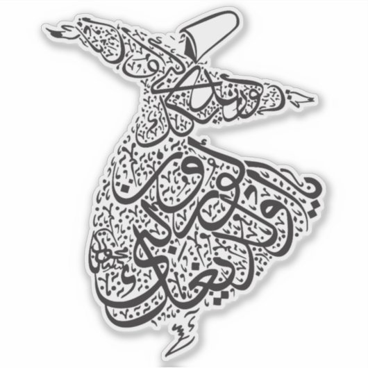 Whirling Dervish Aufkleber (Vorderseite)