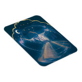 Whirling Dervish Gold Blue Digital Malerei Magnet (Rechte Seite)