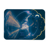 Whirling Dervish Gold Blue Digital Malerei Magnet (Horizontal)
