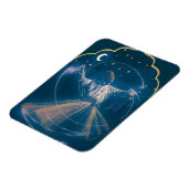 Whirling Dervish Gold Blue Digital Malerei Magnet (Linke Seite)
