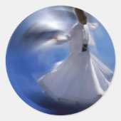 whirling_dervish runder aufkleber (Vorderseite)
