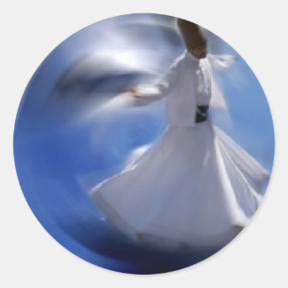 whirling_dervish runder aufkleber