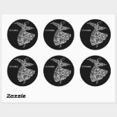 Whirling Dervish Runder Aufkleber (Blatt)