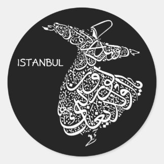 Whirling Dervish Runder Aufkleber