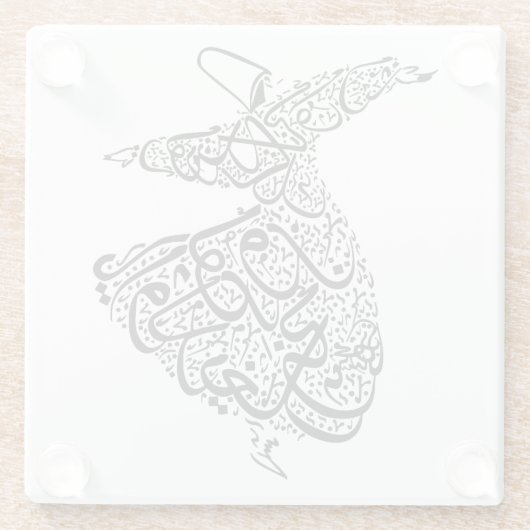 Whirling Derwisch Glasuntersetzer (Rückseite)
