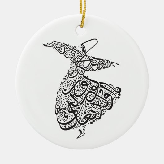 Whirling Derwisch Keramik Ornament (Vorne)