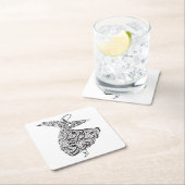 Whirling Derwisch Rechteckiger Pappuntersetzer (Vor Ort)