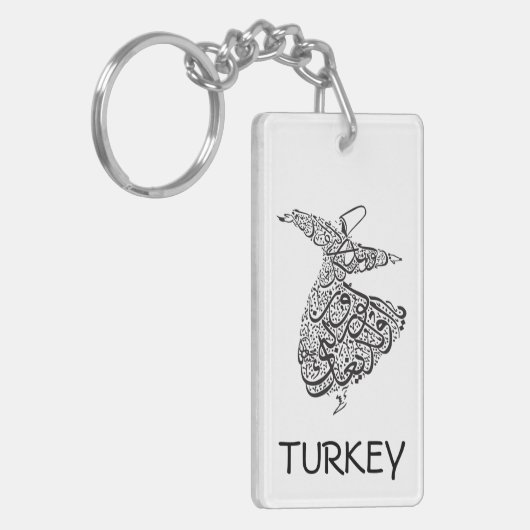 Whirling Derwisch Schlüsselanhänger (Vorderseite links)