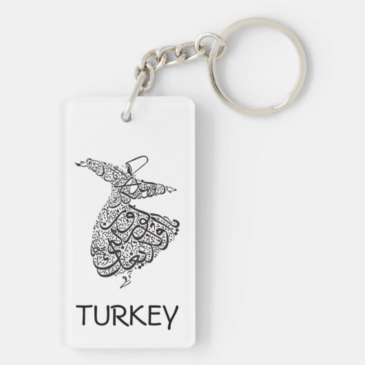 Whirling Derwisch Schlüsselanhänger (Rückseite)