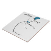 Whirling Derwisch - Türkis-Fliese Fliese (Seite)