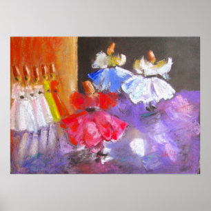 Whirling Derwische, die Türkei Poster