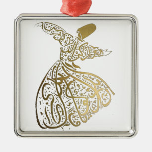 Whirling Sufi Derwisch Ornament Aus Metall